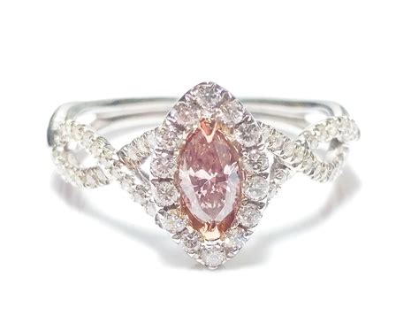 pink diamond engagement ring unique